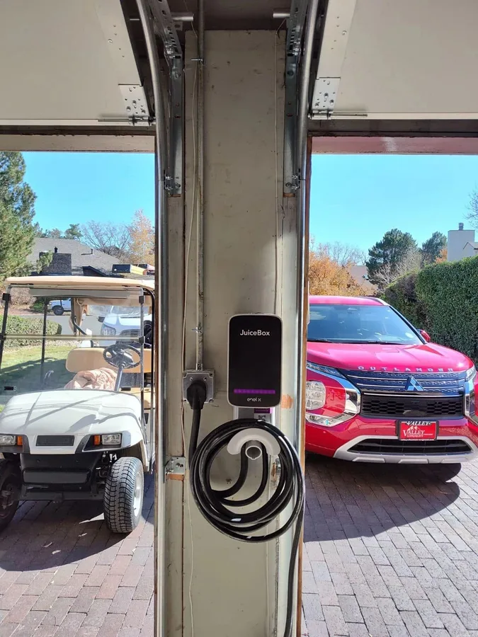 Level 2 EV charger installation by Bornschein Electric